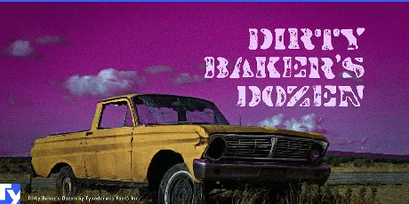 Dirty Baker's Dozen font