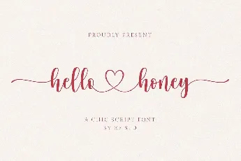 Hello Honey font