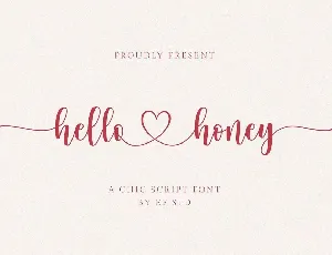 Hello Honey font