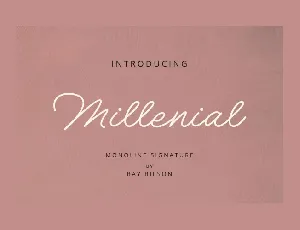 Millenial Script font