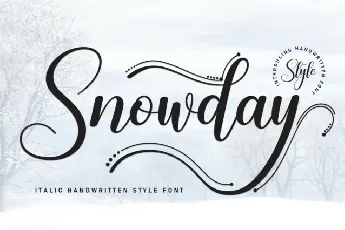 Snowday Script font