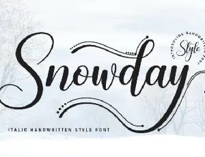 Snowday Script font