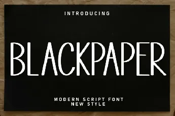 Blackpaper Display font