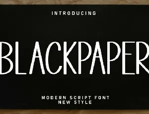 Blackpaper Display font