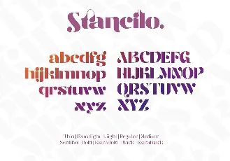 Stancilo font