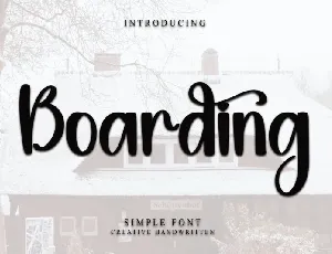 Boarding font