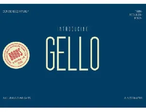 Gello Family font