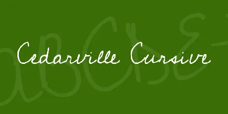 Cedarville Cursive font