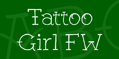 Tattoo Girl FW font