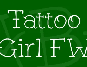 Tattoo Girl FW font