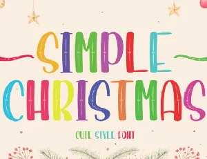 Simple Christmas Display font