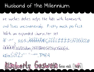 Husband of the Millennium font