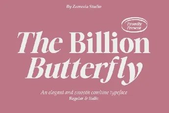 The Billion Butterfly font