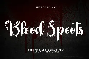 Blood Spots Script font