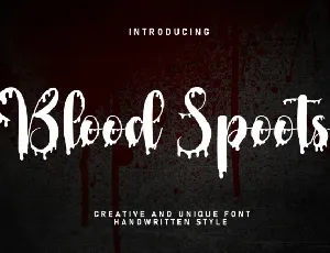 Blood Spots Script font