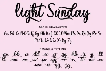 Light Sunday font