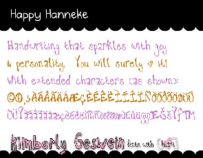 happyhanneke font