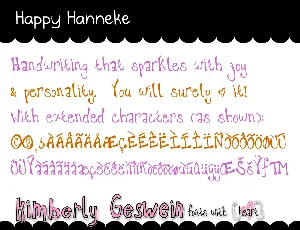 happyhanneke font
