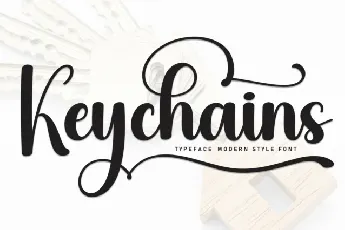 Keychains Script font