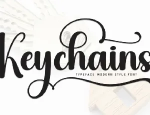 Keychains Script font