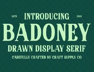 Badoney Drawn font