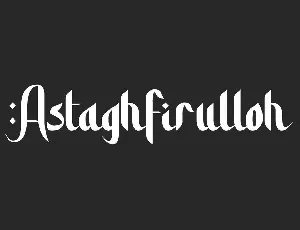 Astaghfirulloh font