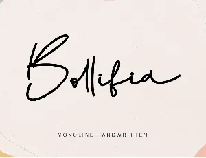Bollifia - Personal use font