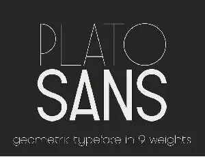 Plato Sans font