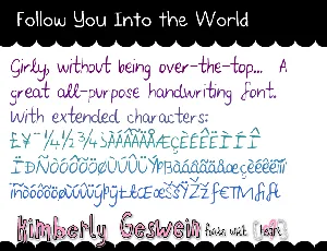 Follow You Into the World font