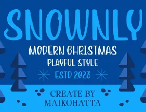 Snownly Display font