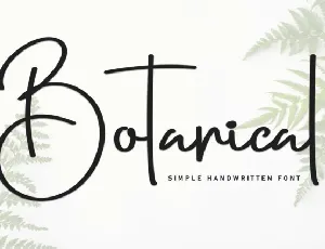 Botanical Script font