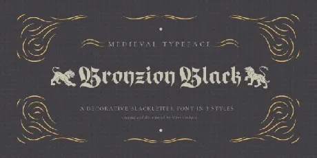 Bronzion Black font