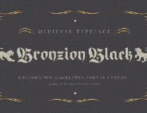 Bronzion Black font