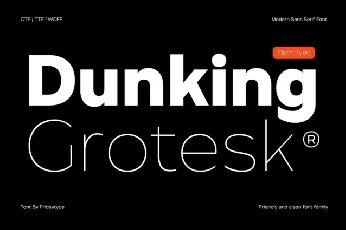 Dunking Grotesk font