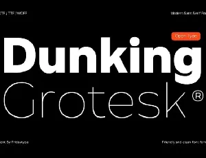 Dunking Grotesk font