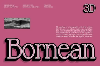 Bornean 3D font