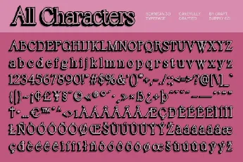 Bornean 3D font