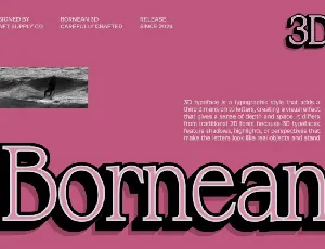 Bornean 3D font