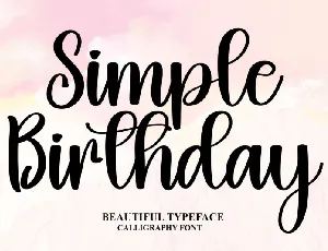 Simple Birthday font