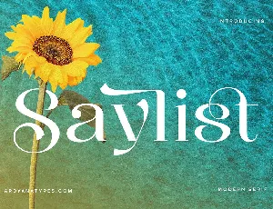 Saylist font