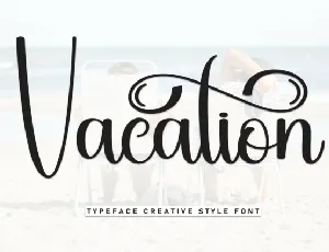 Vacation Calligraphy Typeface font