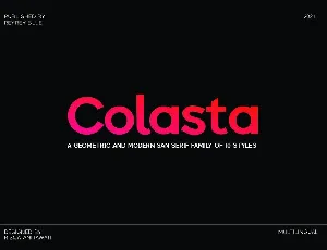 Colasta font