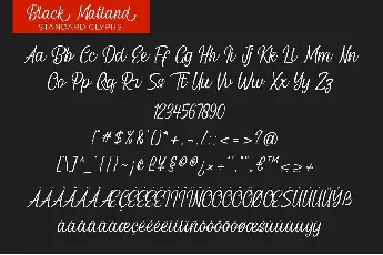 Black Matland font