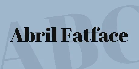 Abril Fatface font