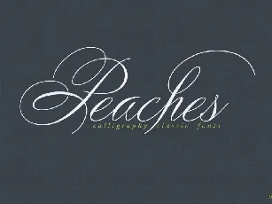 Peaches Calligraphic Free Download font