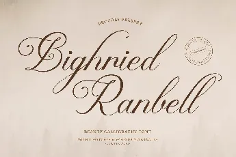 Bighried Ranbell font