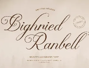 Bighried Ranbell font