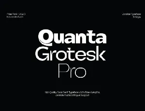 Quanta Grotesk Pro font