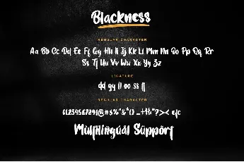 Blackness - Personal use font