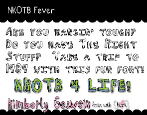 NKOTB Fever font